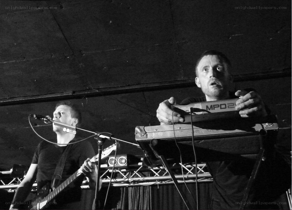 Musicians performing on stage