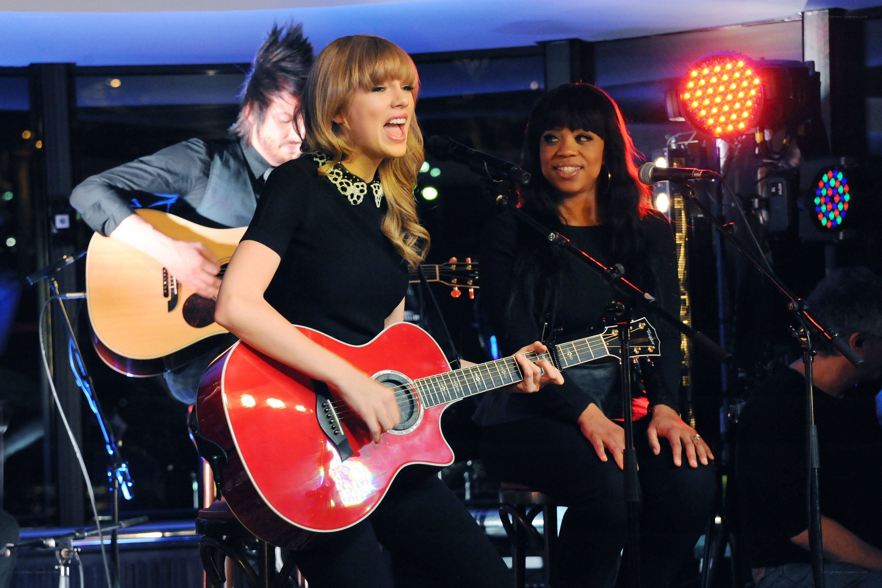Musicians performing on stage