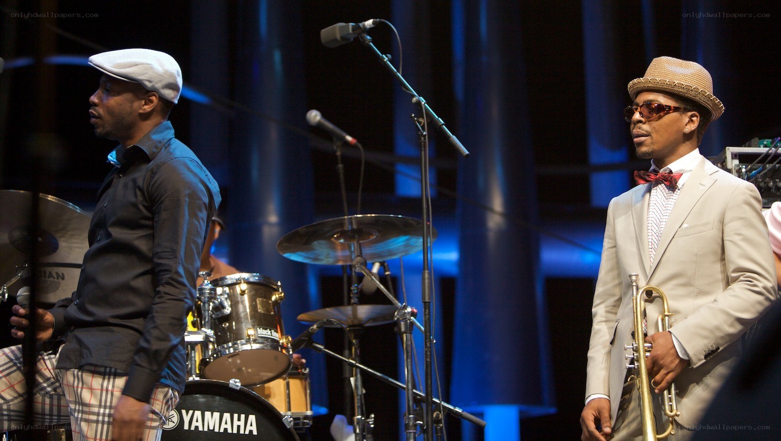 Musicians performing on stage