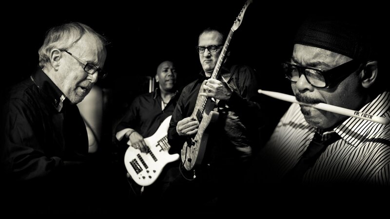 Musicians Performing on Stage — Black, Dramatic, Night