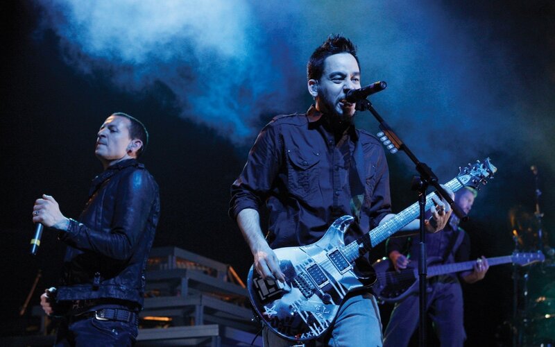 Musicians Performing on Stage — Blue