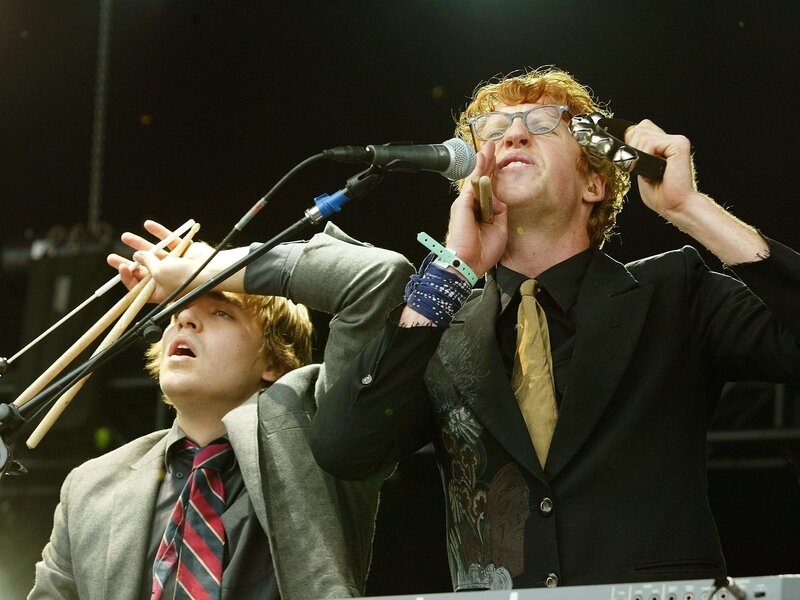 Musicians performing on stage