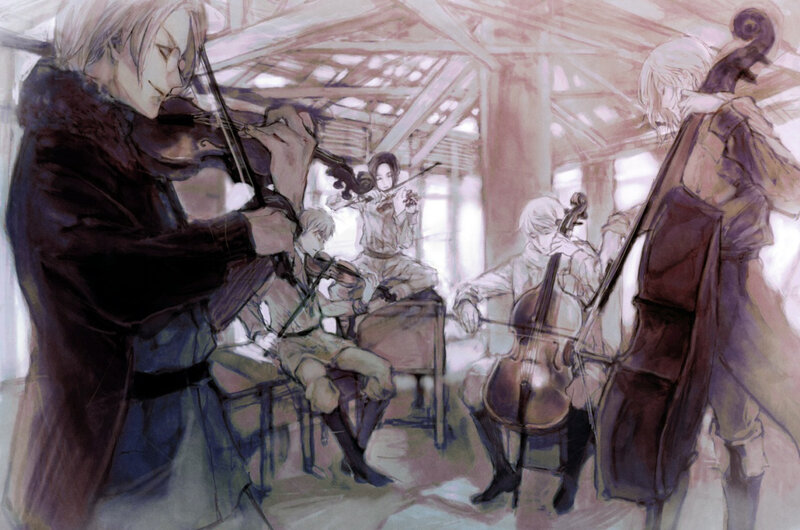 Musicians Playing String Instruments