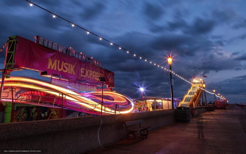 Musik Express Ride — Blue, Dramatic, Night