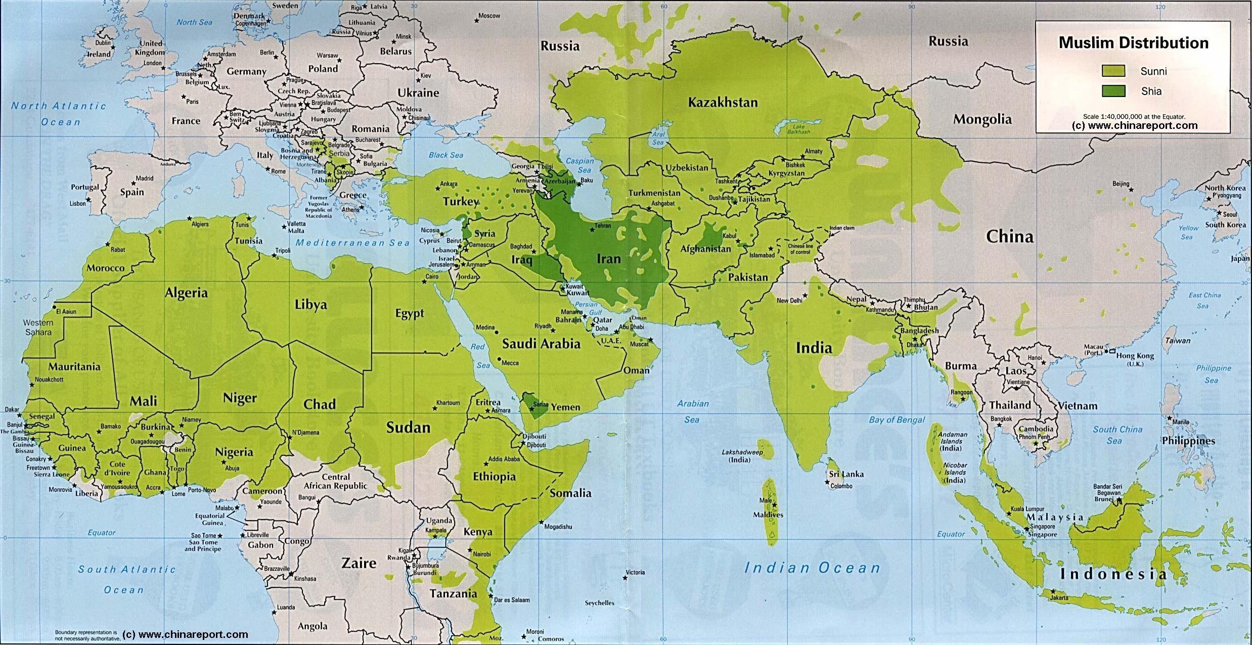 Muslim Distribution Map