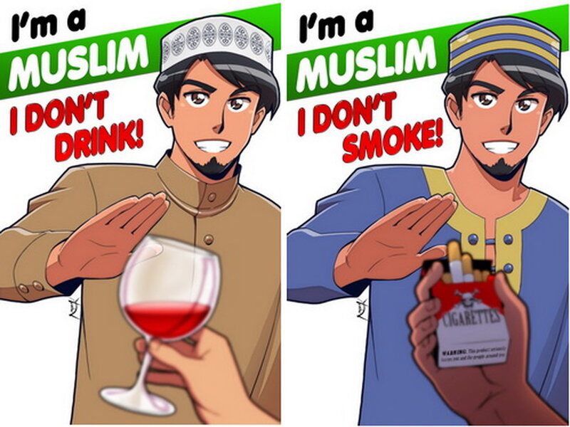 Muslim Man Refusing Drinks
