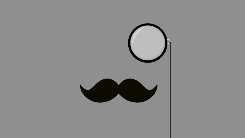 mustache and monocle icon