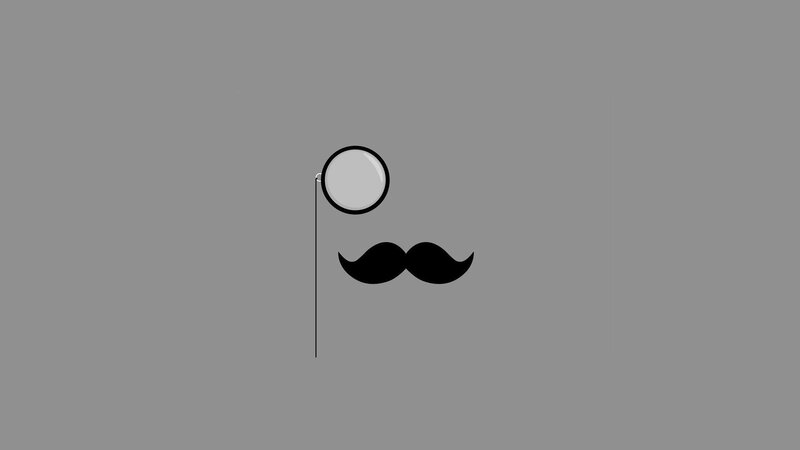 mustache and monocle icon