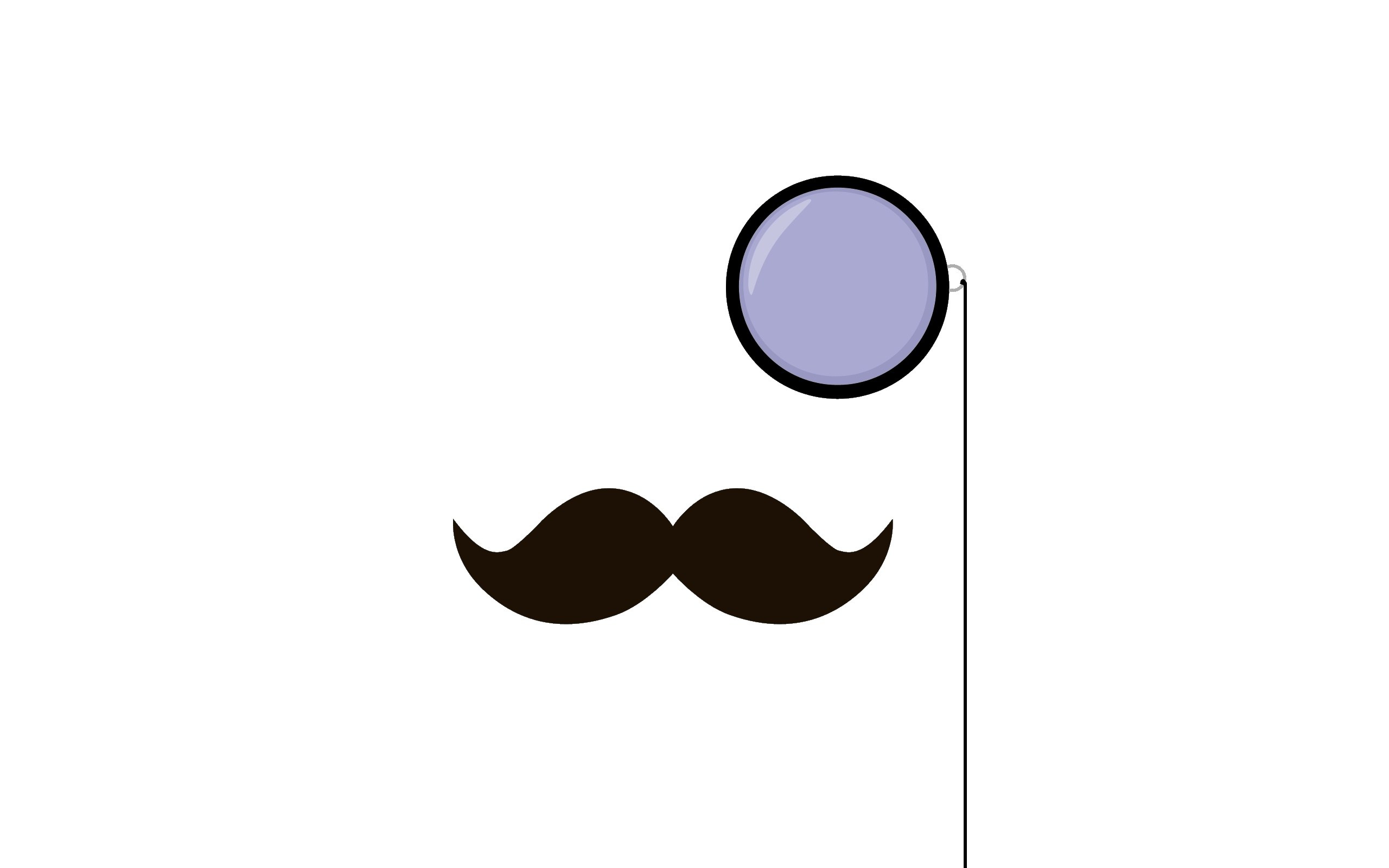 mustache and monocle illustration