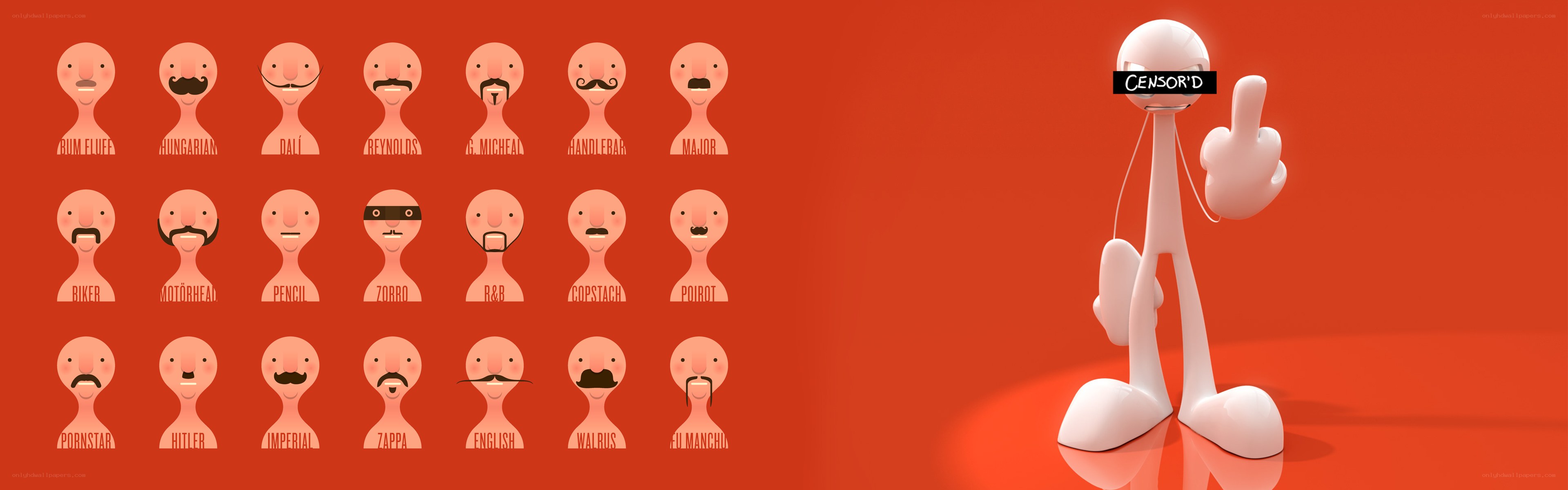 Mustache character collection