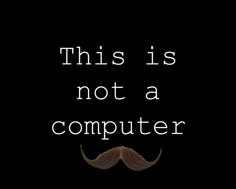 Mustache on Black Background