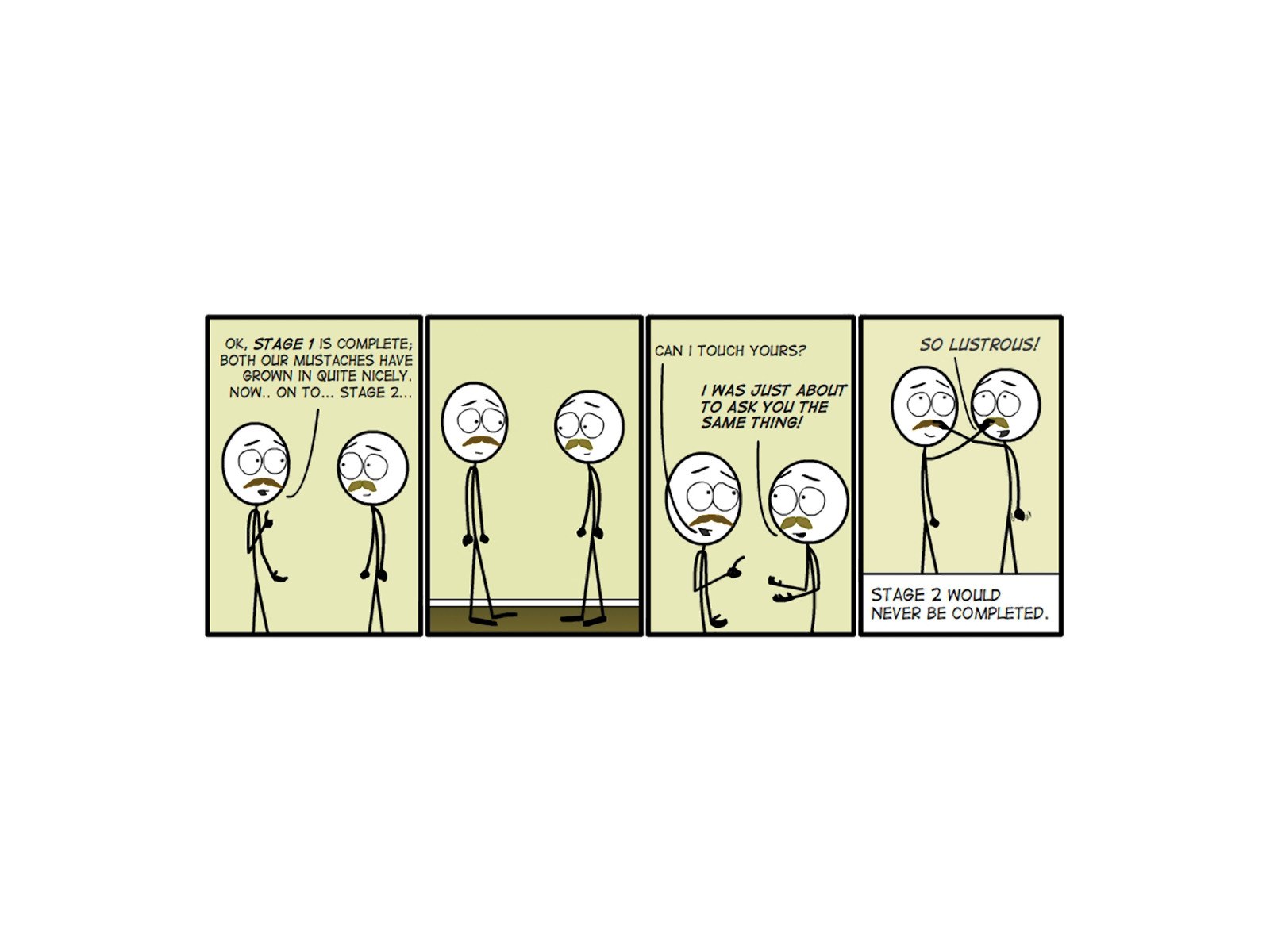 Mustache stage comic