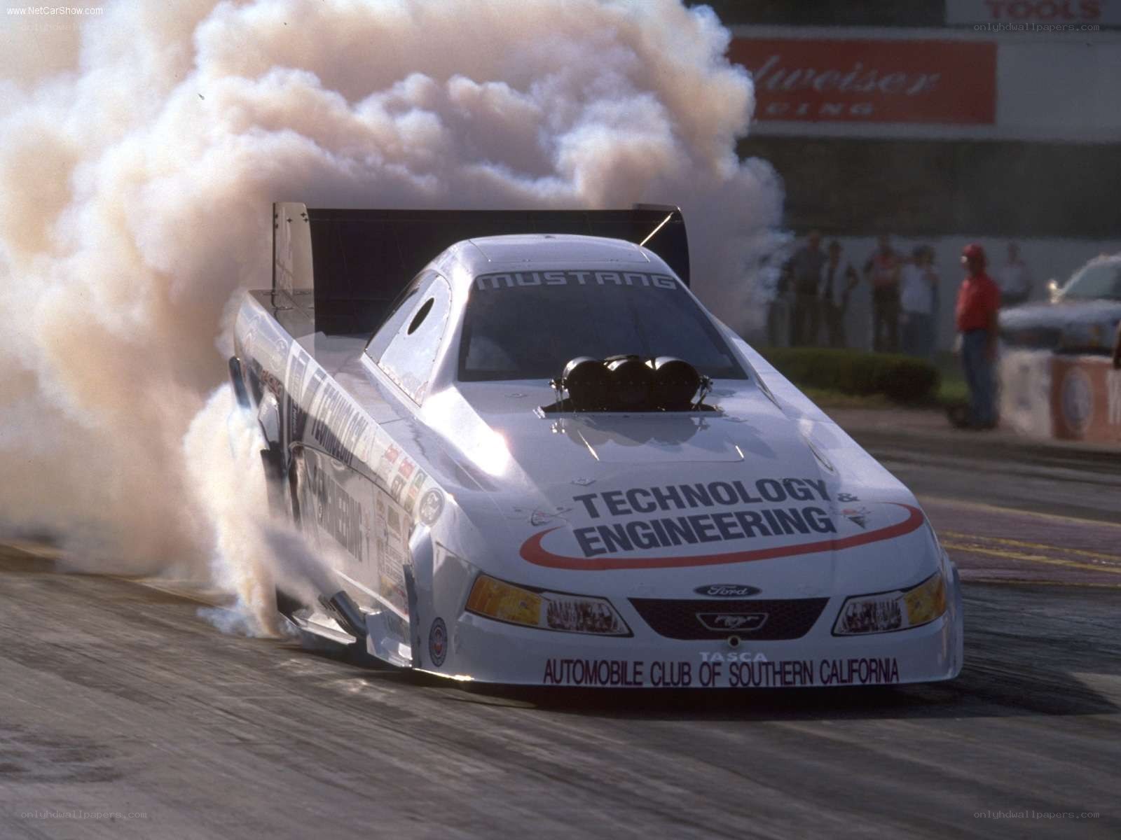 Mustang drag racing car