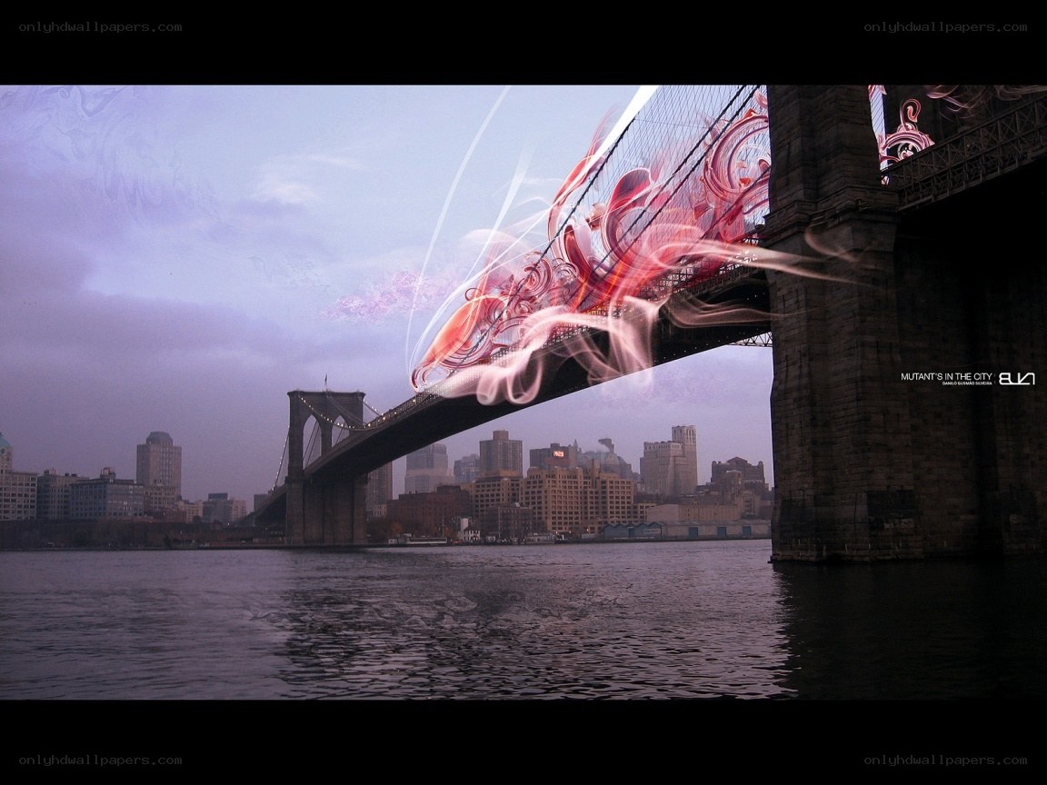 Mutant Art Over Brooklyn Bridge