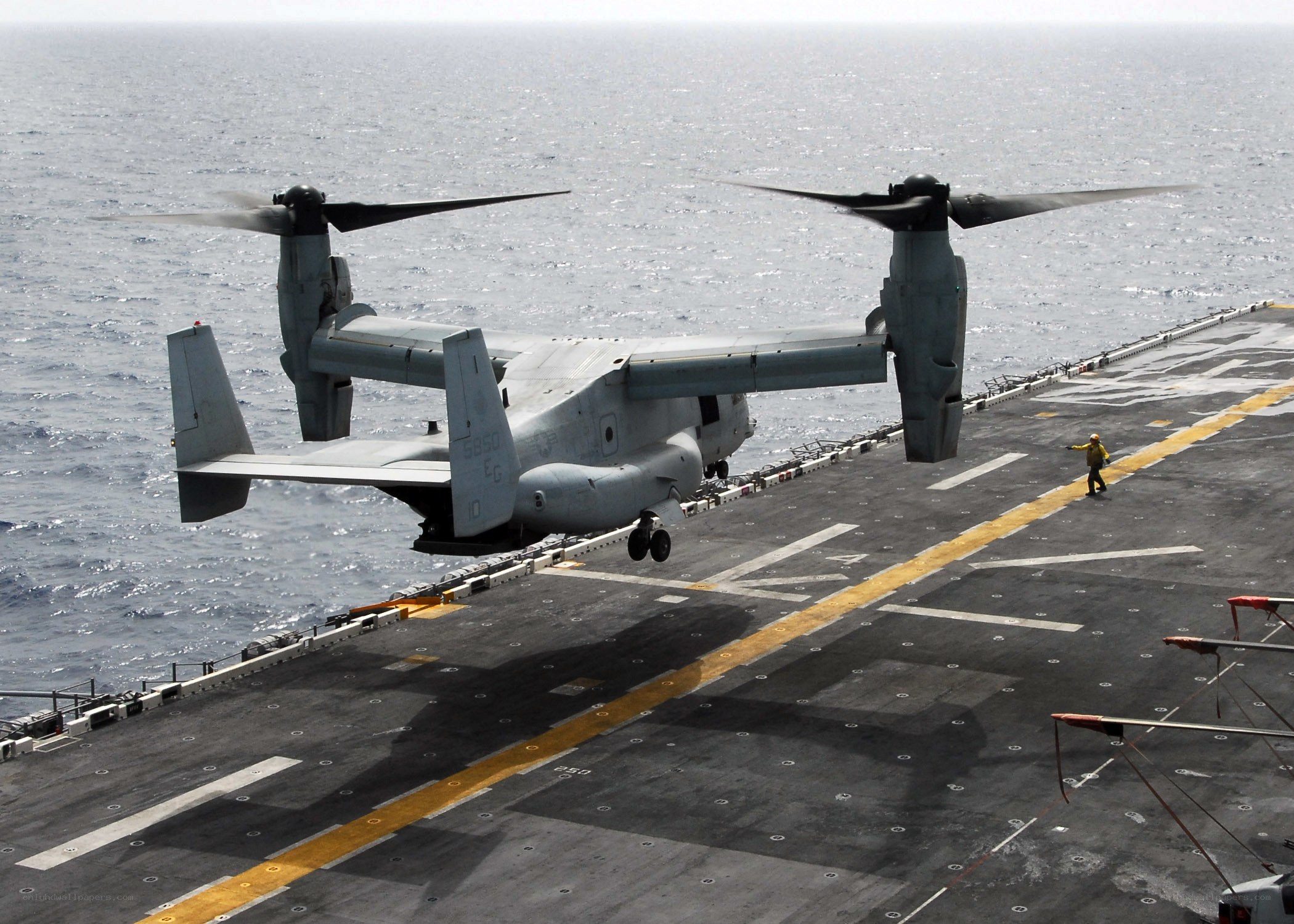 MV-22 Osprey landing on ship