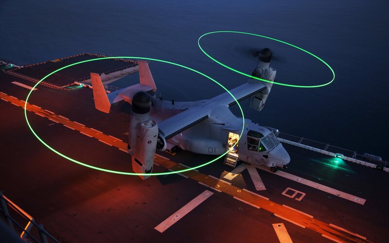 MV-22 Osprey on aircraft carrier