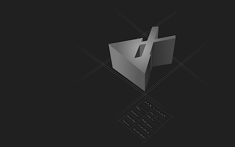 MX Linux Logo — Black
