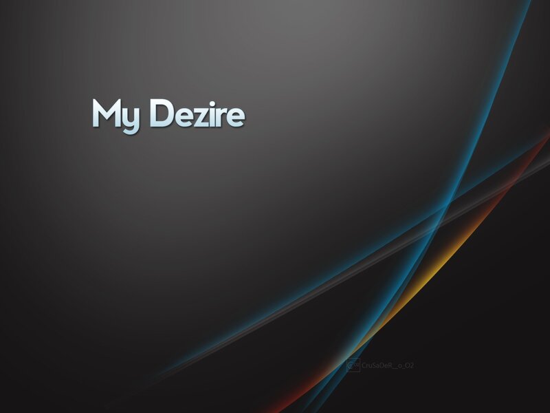 My Dezire text on dark background