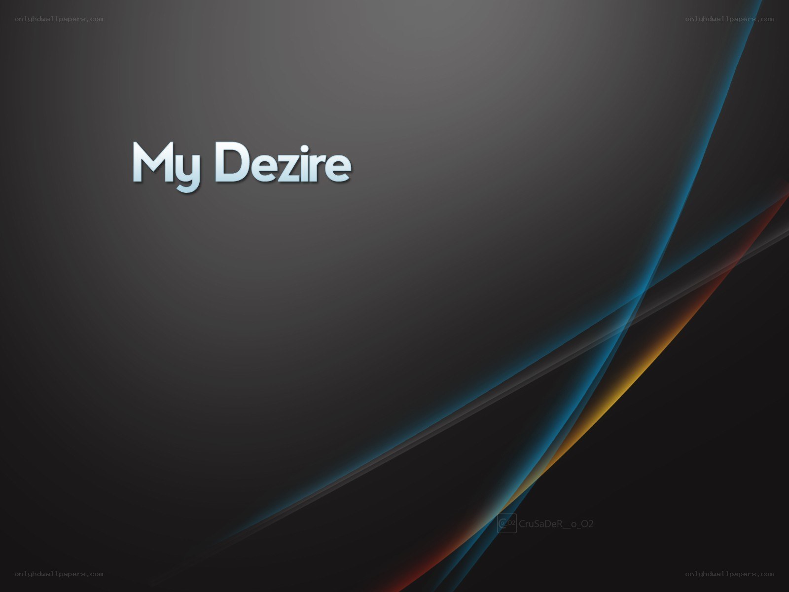 My Dezire text on dark background