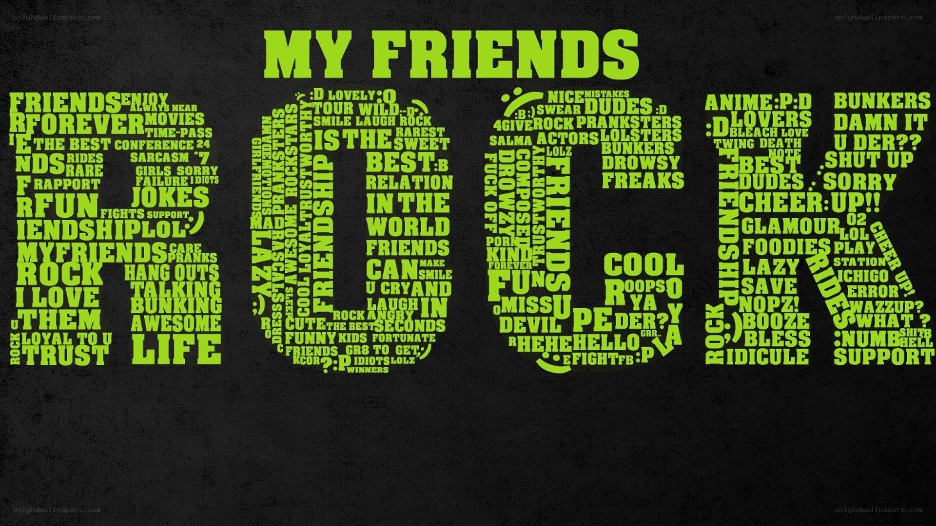 My Friends Word Art