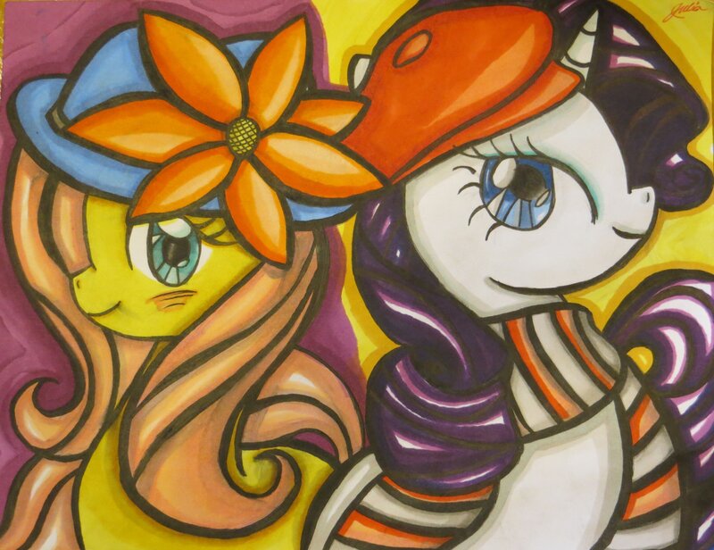 My Little Pony art with flowers