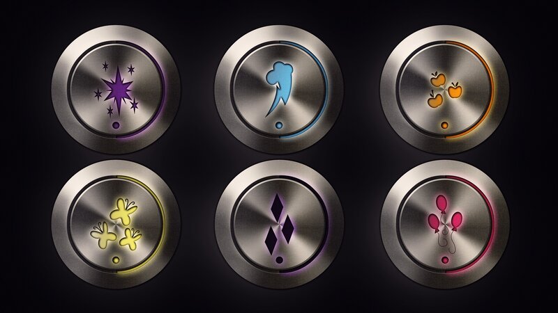 My Little Pony character buttons