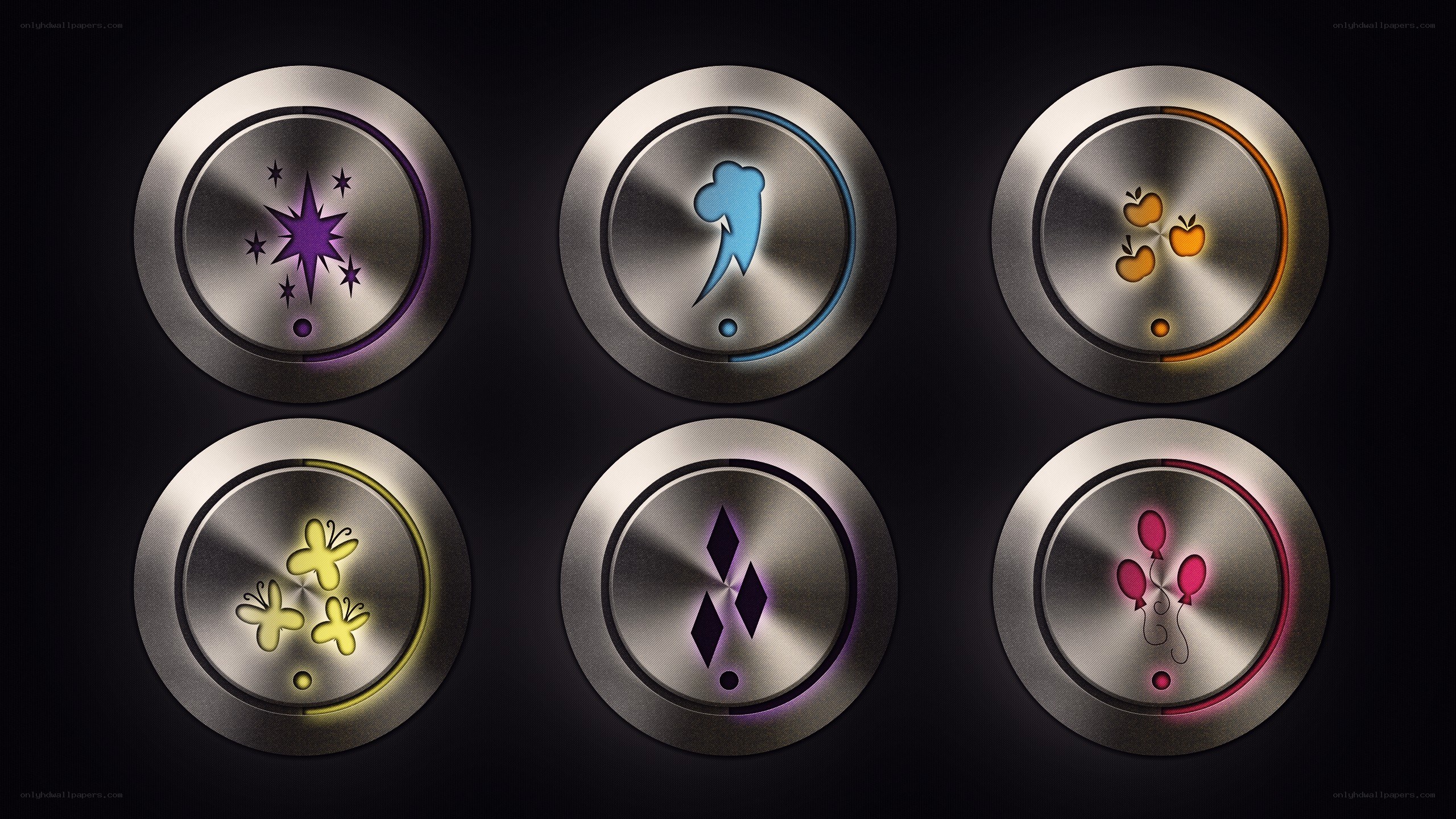 My Little Pony character buttons
