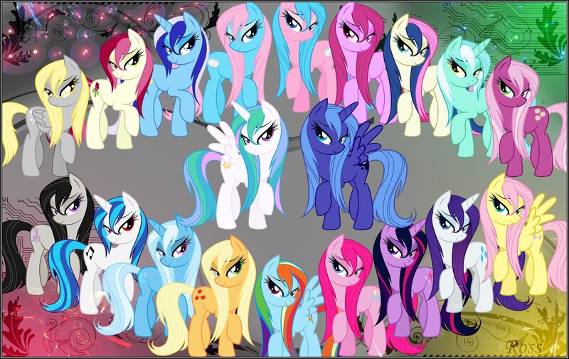 My Little Pony character collage