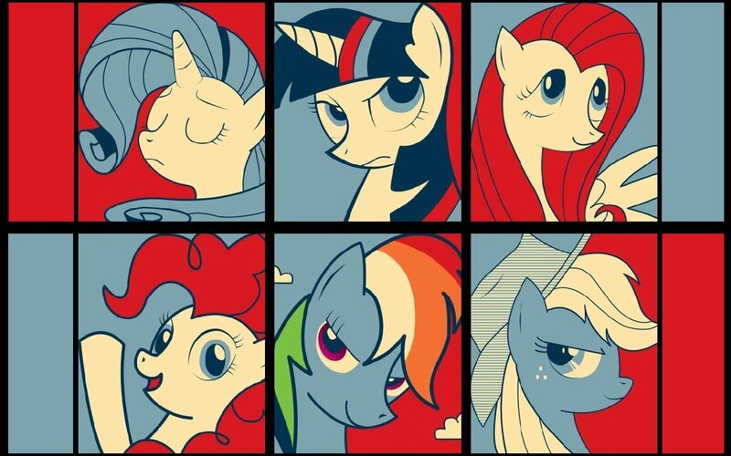 My Little Pony character collage