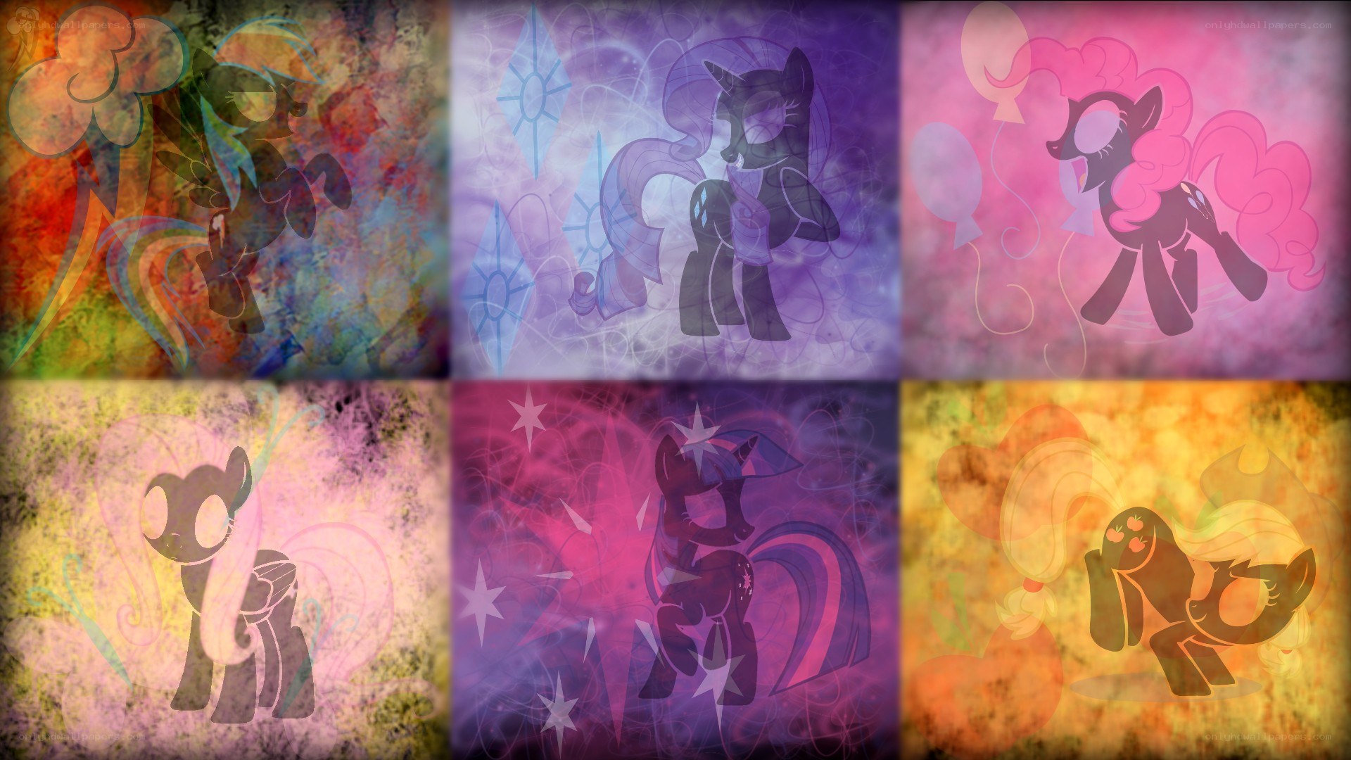 My Little Pony characters collage