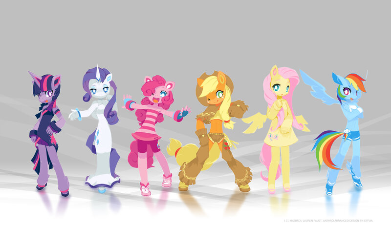 My Little Pony characters in modern outfits