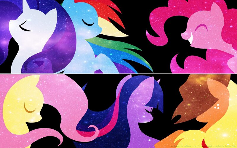 My Little Pony characters in silhouette