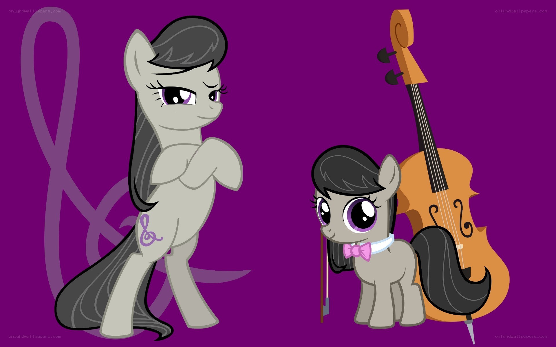 My Little Pony characters with cello