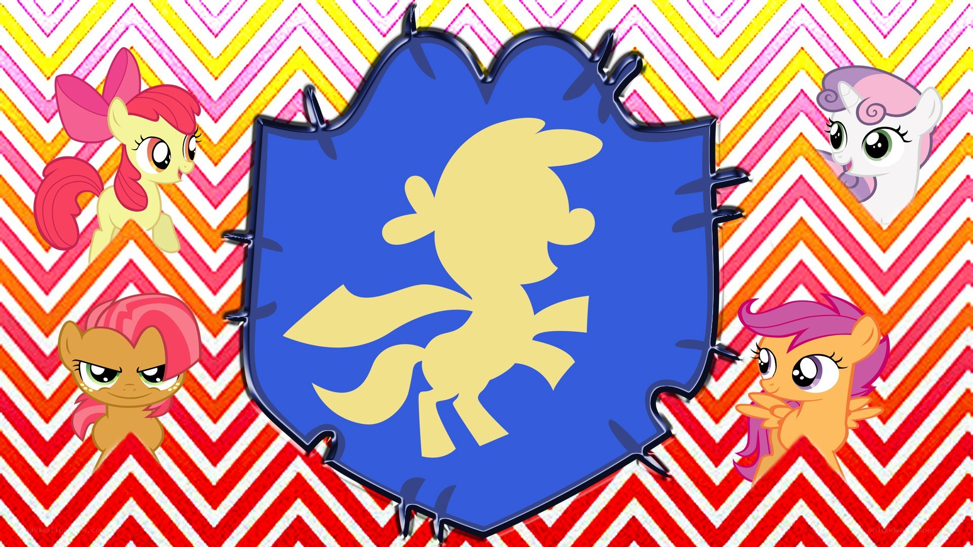 My Little Pony characters with shield
