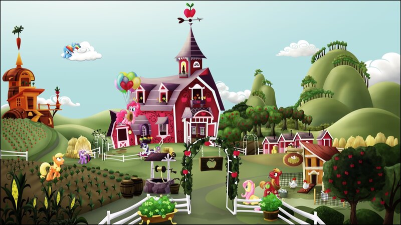 My Little Pony farm scene
