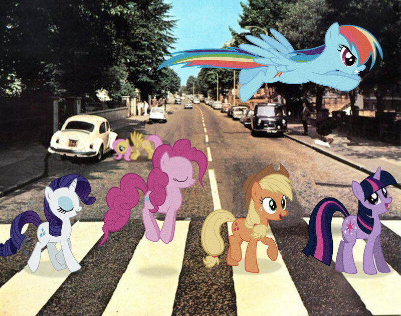 My Little Pony on a zebra crossing