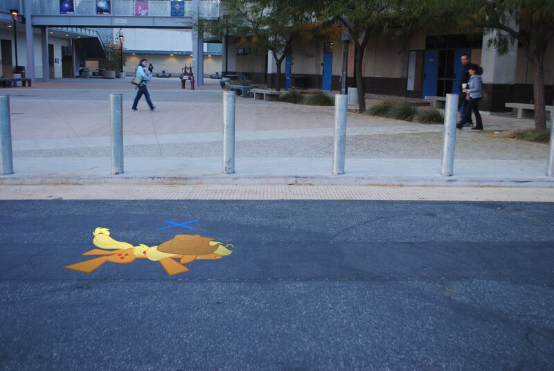 My Little Pony on pavement