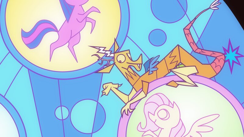 My Little Pony stained glass scene
