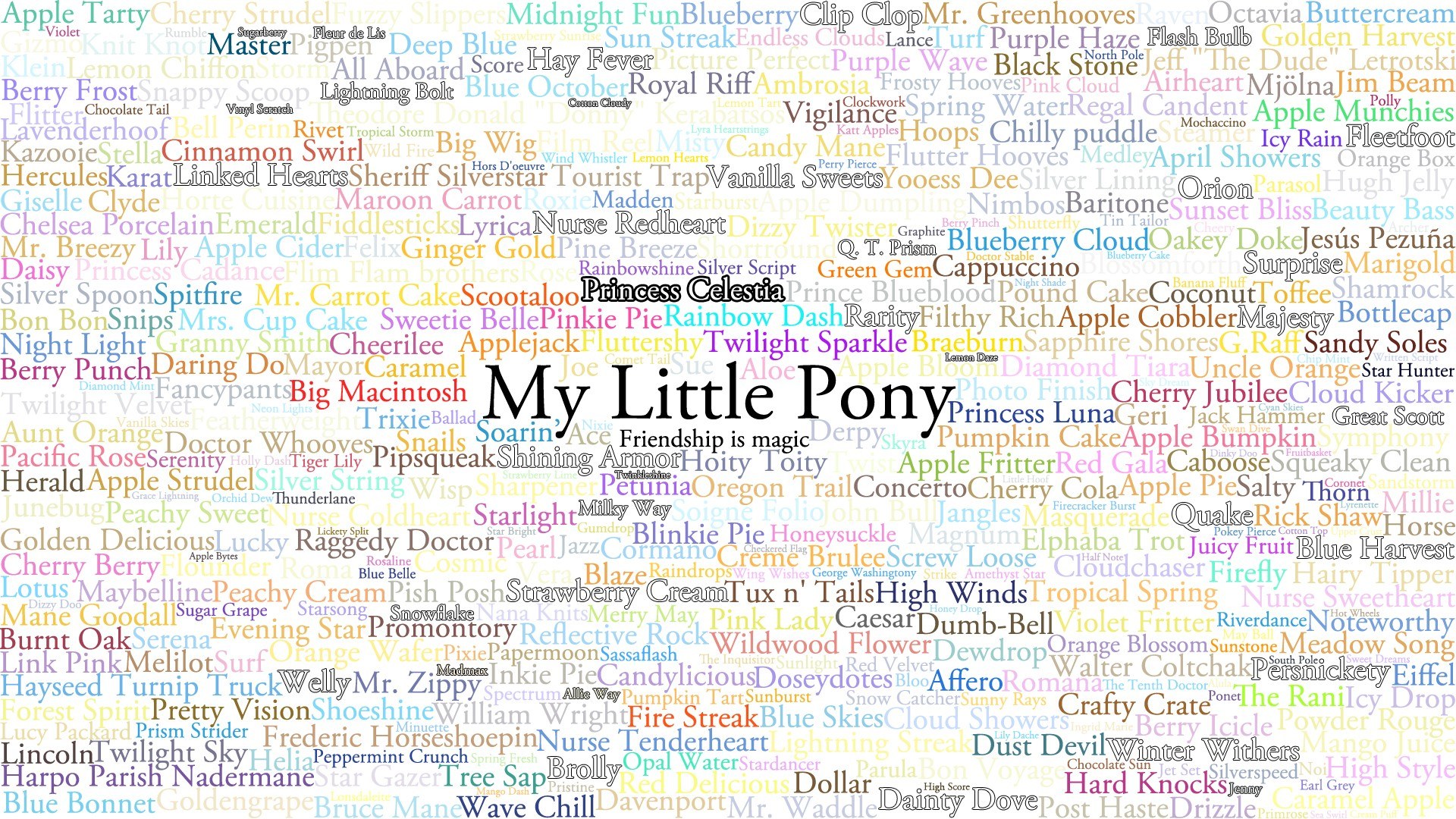 My Little Pony word cloud