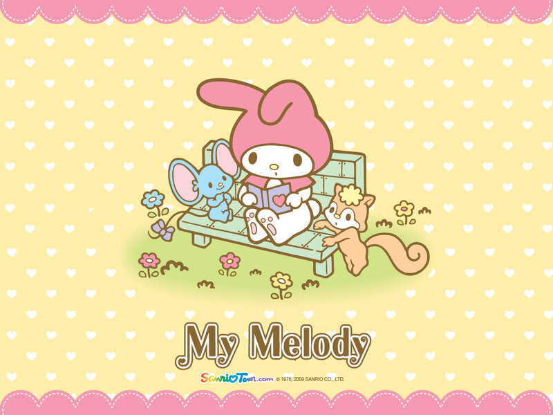 My Melody on a Bench