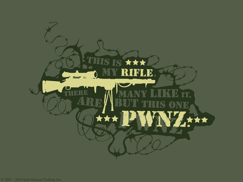 My Rifle Pwnz T-Shirt Design