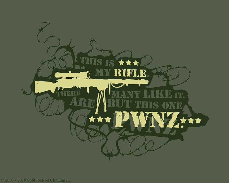 My Rifle Pwnz T-Shirt Design