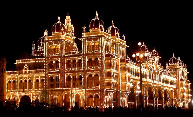 Mysore Palace at night