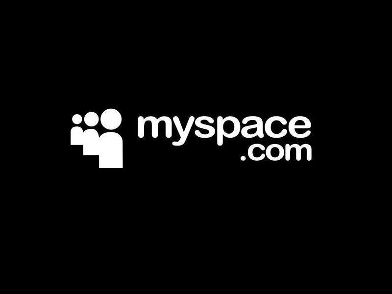 MySpace logo on black background