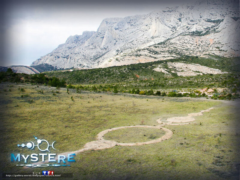 Mysterious circles in a mountain field