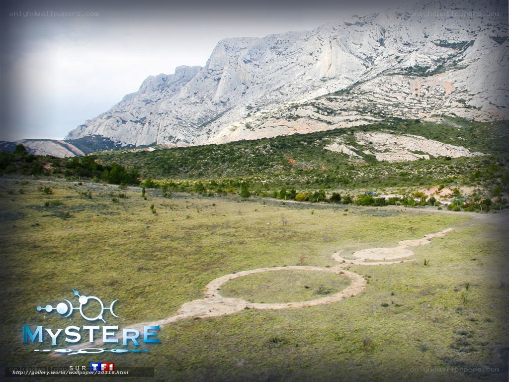 Mysterious circles in a mountain field