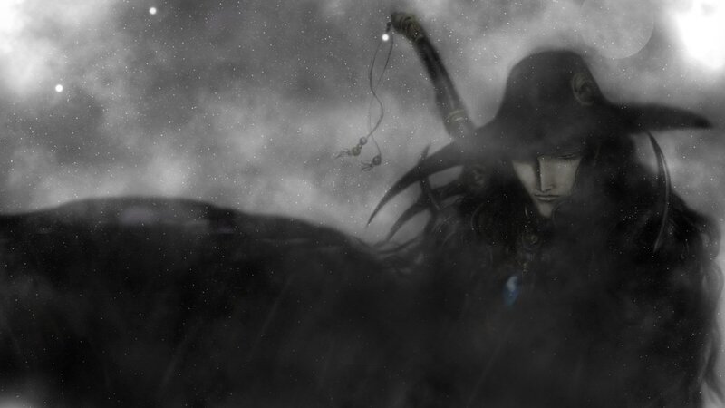 mysterious figure in dark cloak