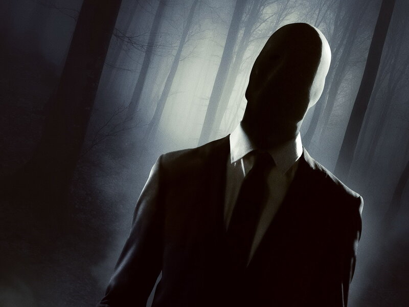 mysterious figure in foggy forest