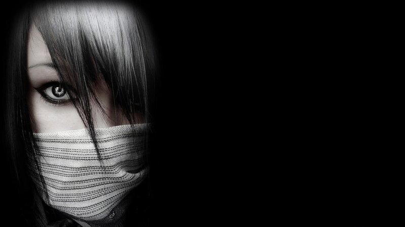 mysterious masked woman