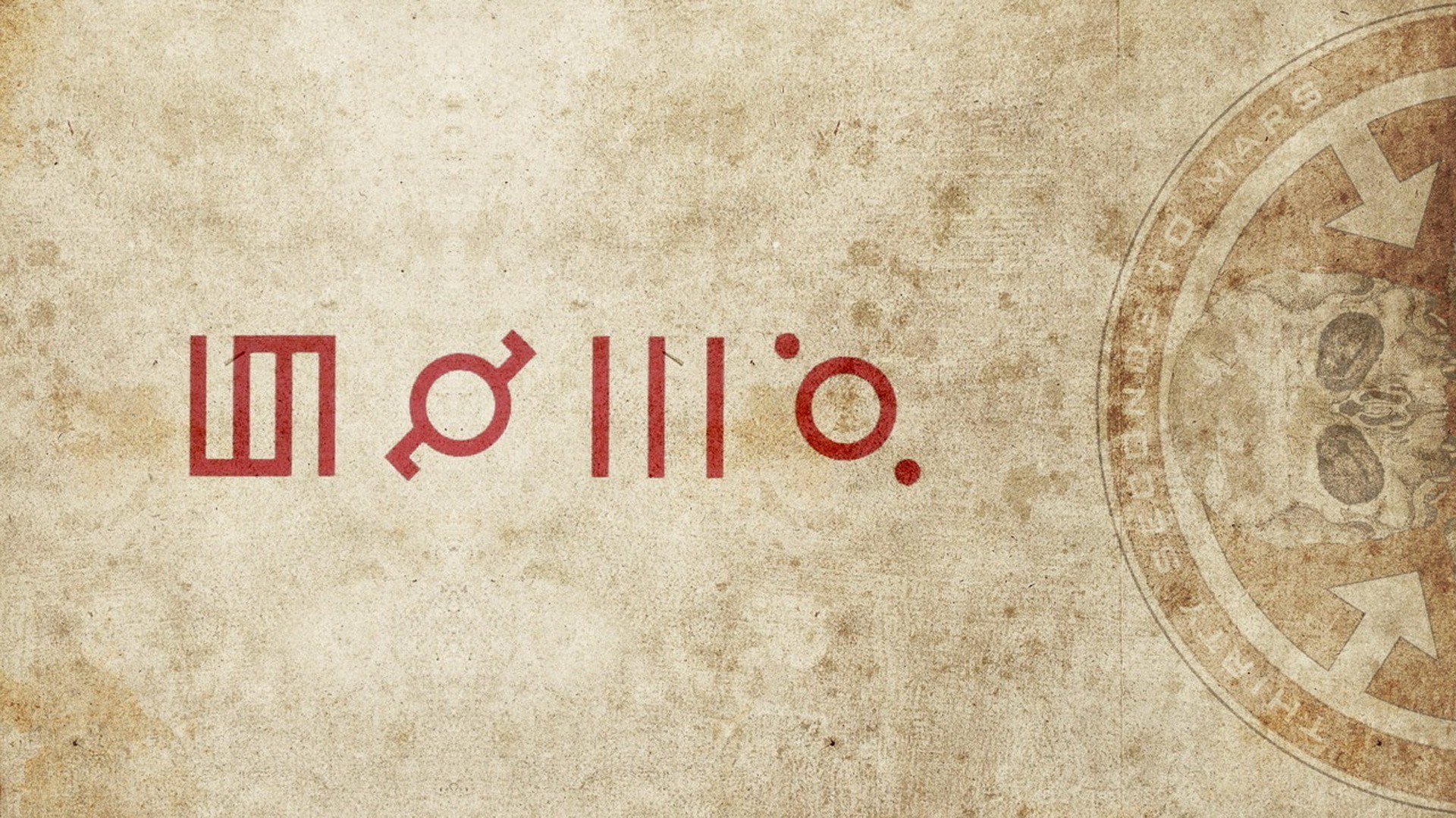 mysterious symbols on aged paper